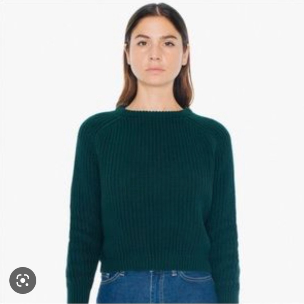 New Crop Emerald Crew Neck Fisherman’s Sweater